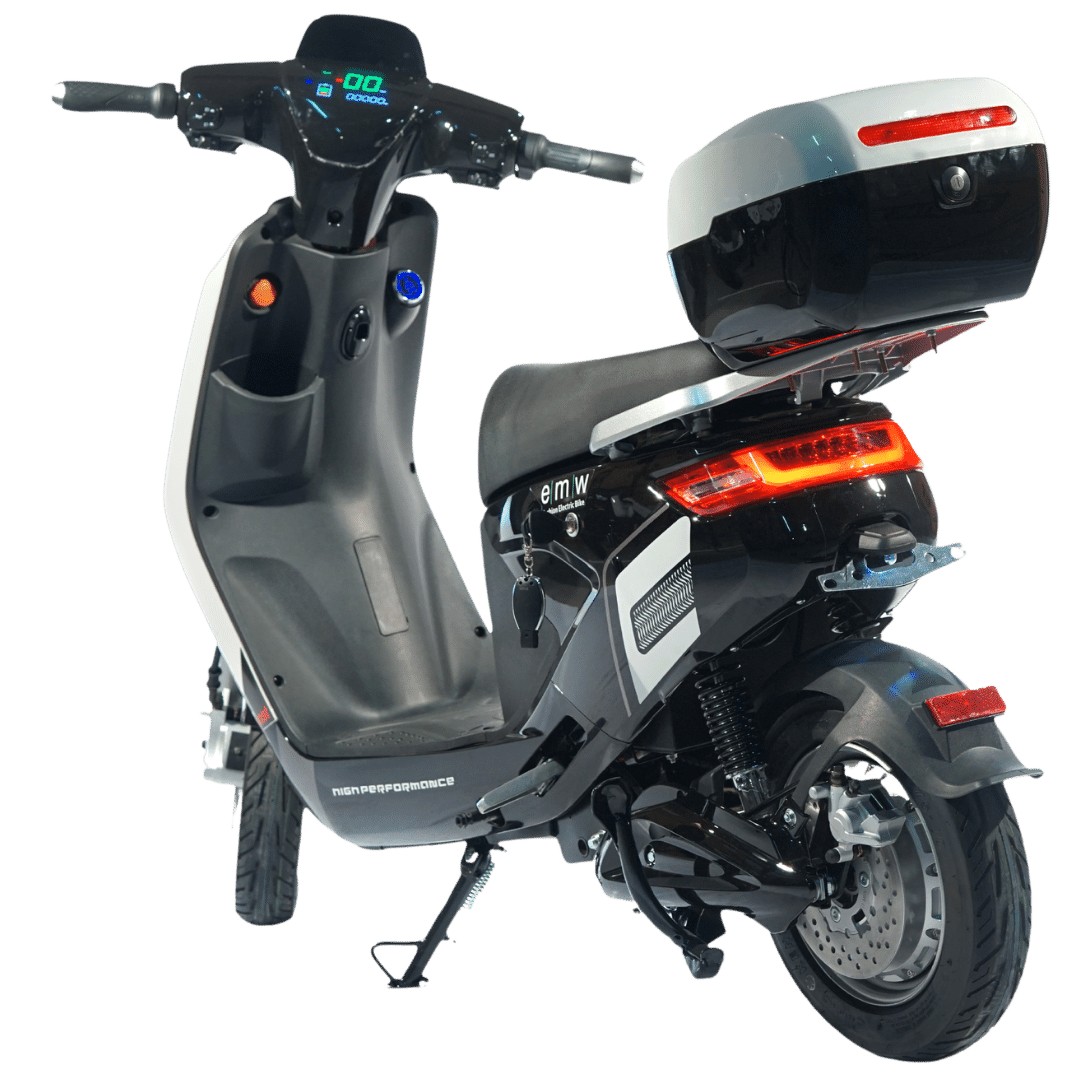 Ηλεκτρικό Scooter EMW σε λευκό χρώμα. Πλαϊνή όψη. (img 1)