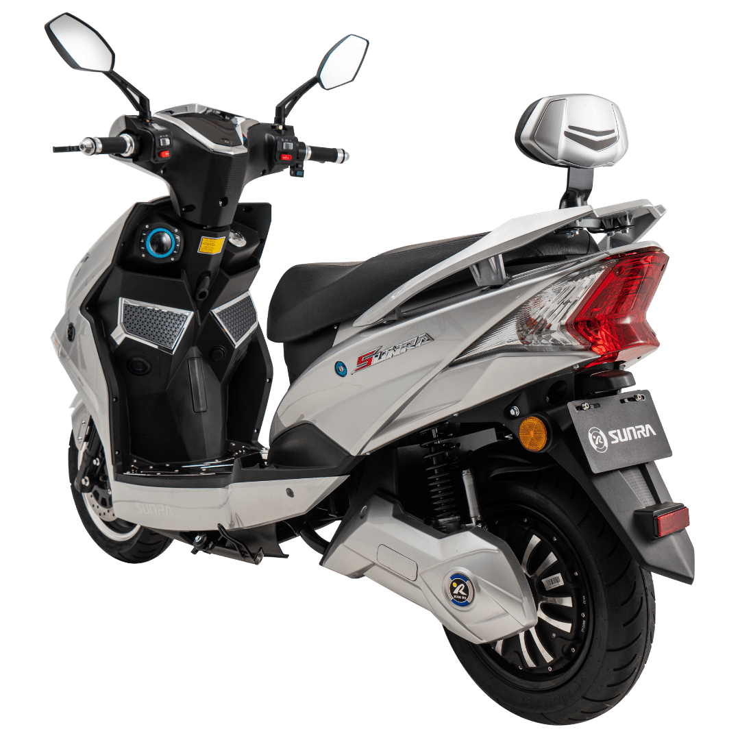 Ηλεκτρικό scooter Hawk της EMW σε ασημί χρώμα. Εικόνα πλαϊνής όψης. (img 6)
