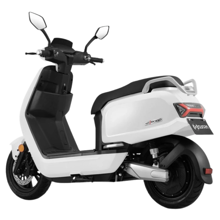 Ηλεκτρικό scooter Robo S Maxi 3000W της EMW σε μαύρο χρώμα. Πίσω όψη.