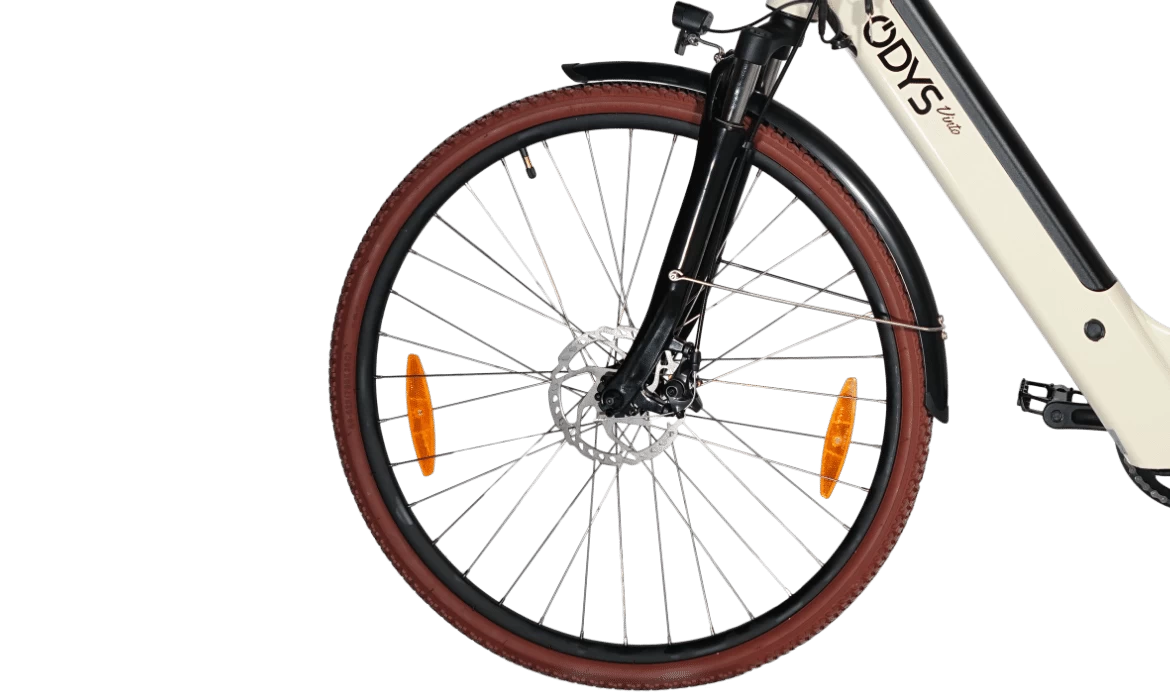 Mechanical disc brakes and front suspensions